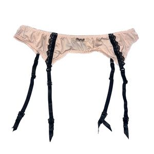 Playboy Intimates Vintage Y2K Deadstock Black Lace Garter Belt with Straps